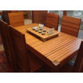 Casual Red Cedar Wood Table with Wood Chair